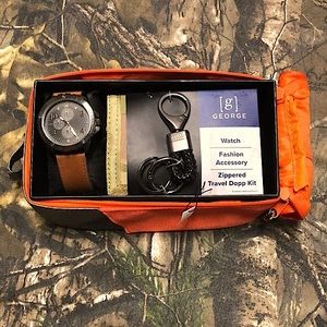 Men watch hunter orange with case camo bag stylish key ring belt loop George